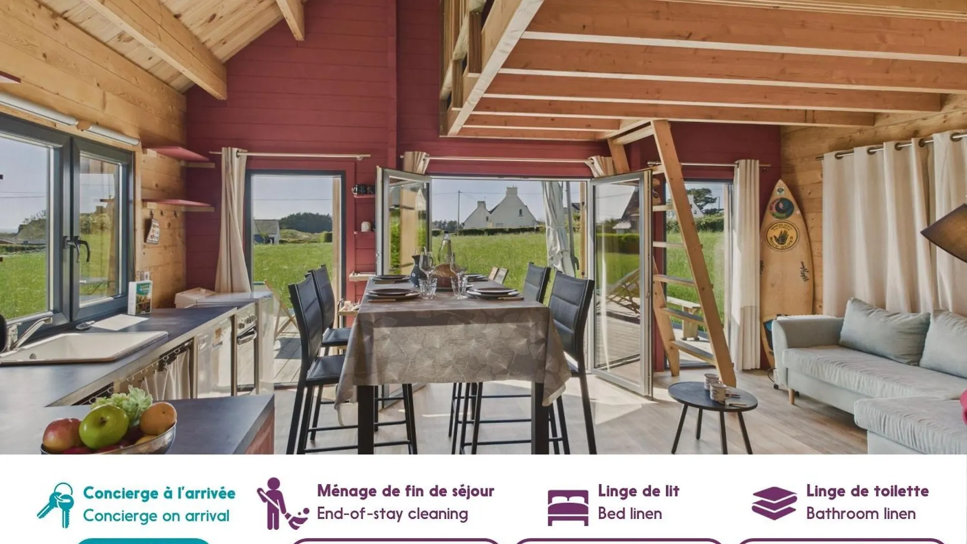 650M Plage Du Ster, Chalet - Terrasse Pour 4 Penmarcʼh